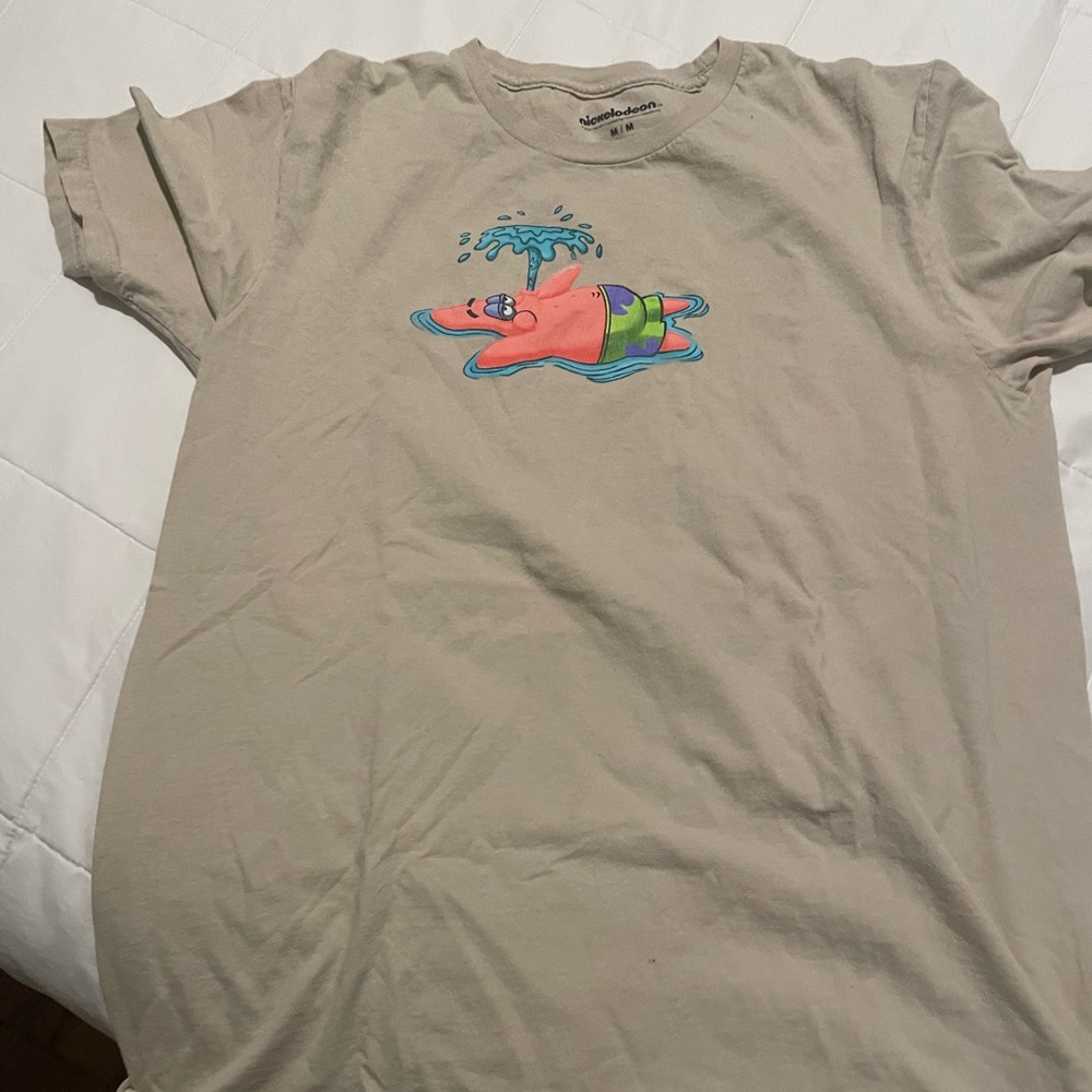 Nickelodeon Beige T-Shirt with Cartoon Character